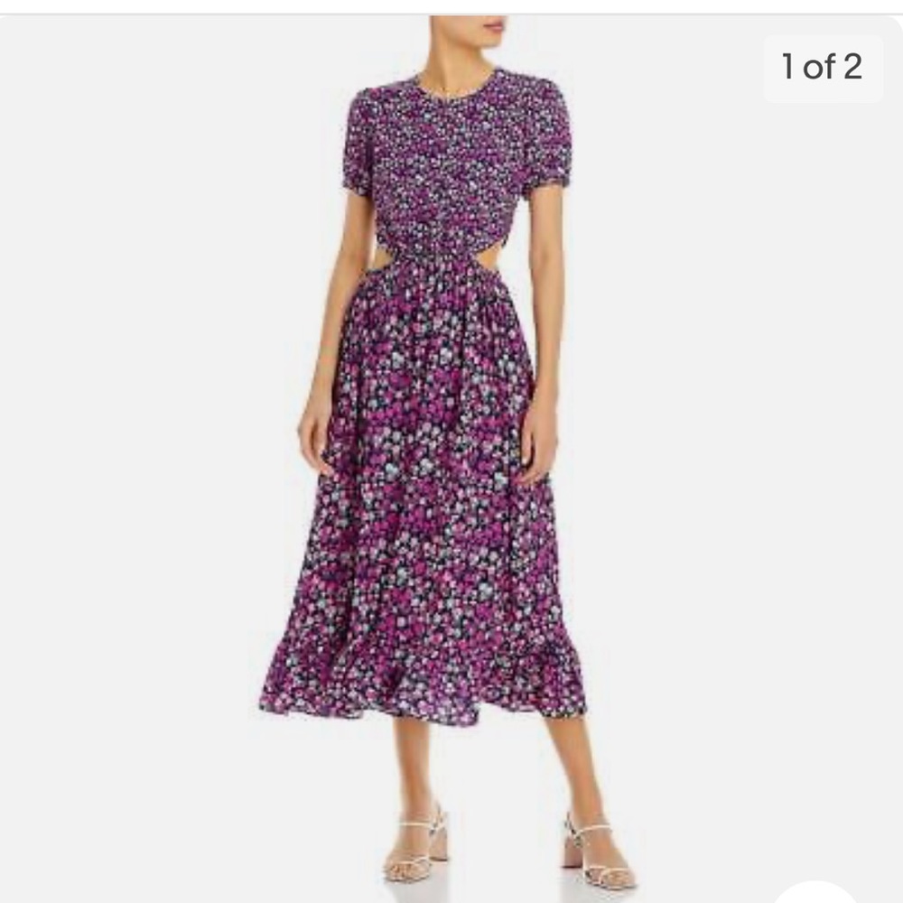 French Connection Size 0 floral cutout midi dress